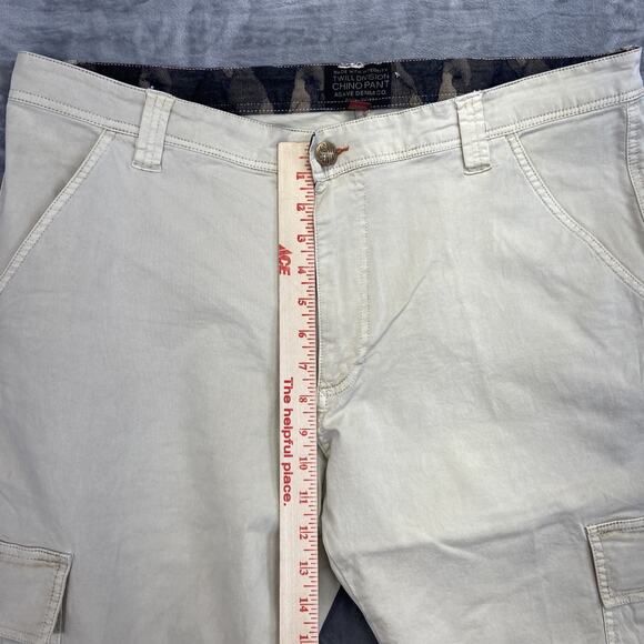 Agave Slouchy Taper Cargo Pants Men's Size 38 Twill Beige - Picture 7 of 9